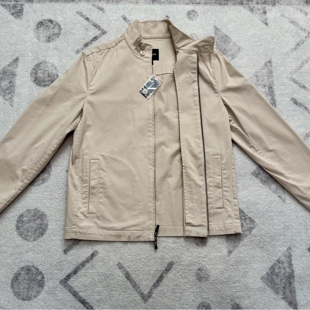 Express Light Beige Jacket with Stand Collar NWT - image 6